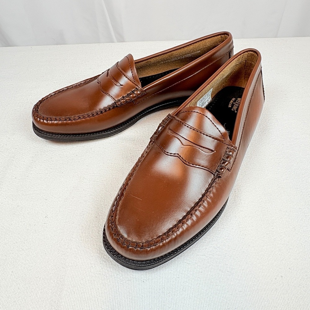 GH Bass Weejuns Brown Leather Penny Loafers Womens 8 Classic Preppy Slip On Shoe
